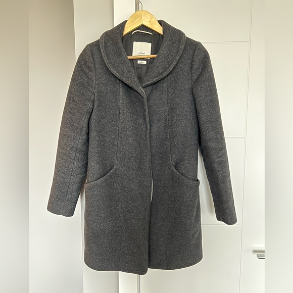 Aritzia Cocoon Coat - Dark Grey - Picture 2 of 3